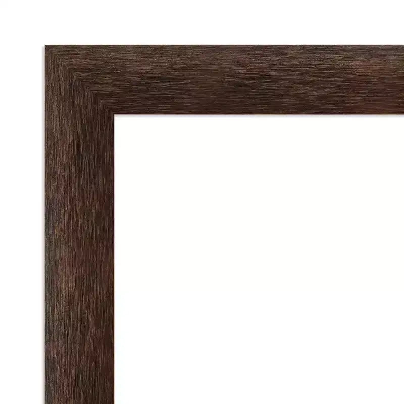 Espejo de puerta de madera estrecho de 17"x51", nogal cálido