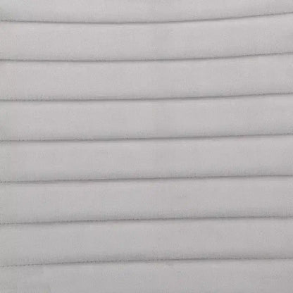 Sillón decorativo de 19", terciopelo gris con estructura blanca de alto brillo