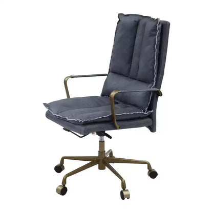 Silla de asiento activo de 25", cuero gris