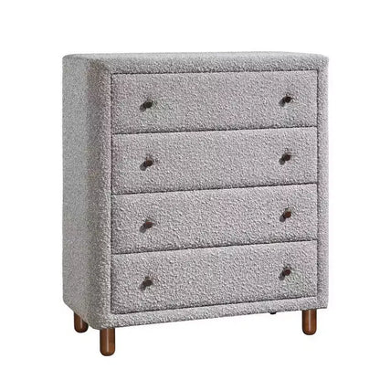Cajón decorativo de almacenamiento de 33", boucle gris