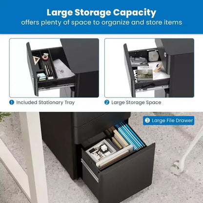 Archivador Pedestal Móvil con 3 Cajones