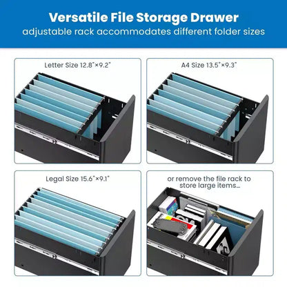 Archivador Pedestal Móvil con 3 Cajones