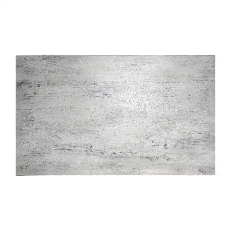 Mesa de comedor rústica de madera con base de caballete