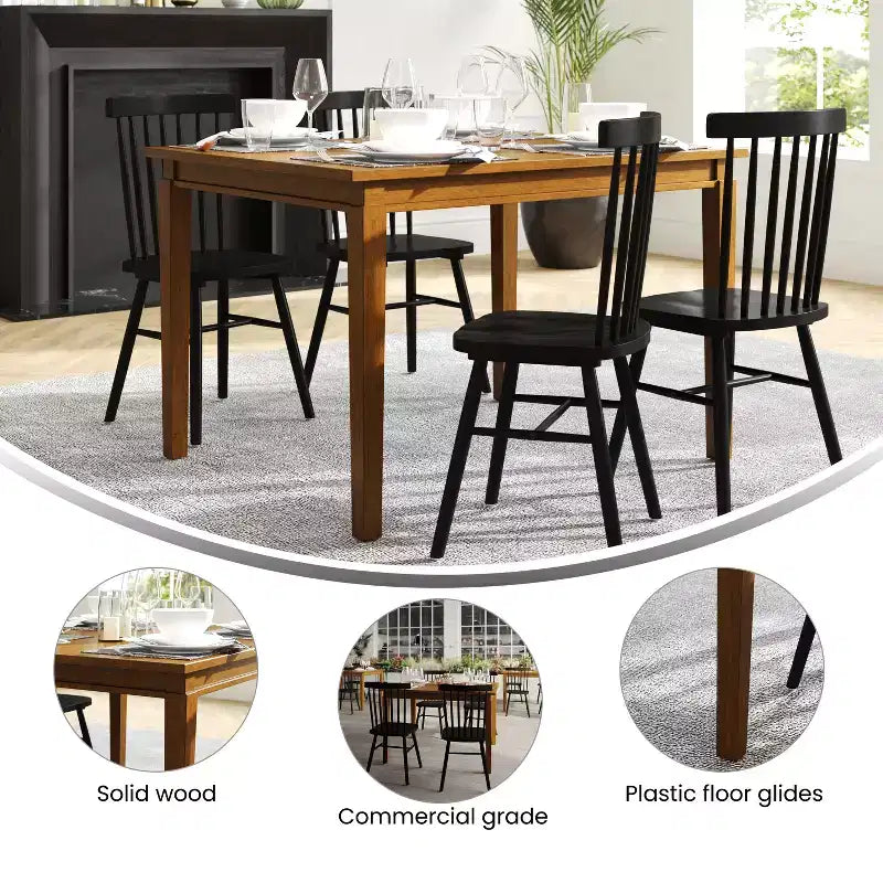 Mesa de comedor de madera maciza