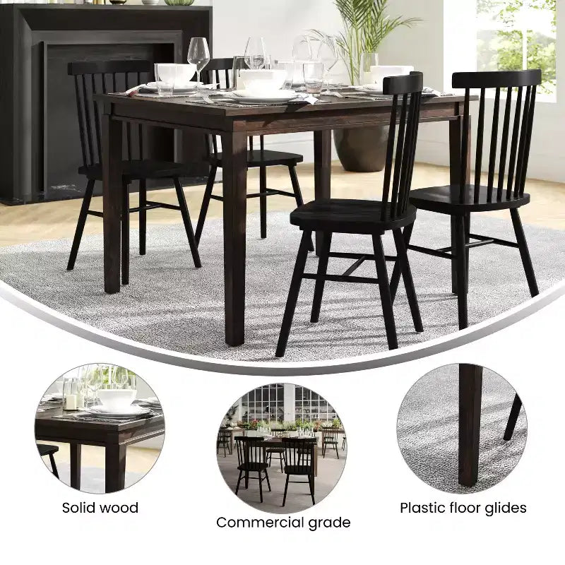 Mesa de comedor de madera maciza
