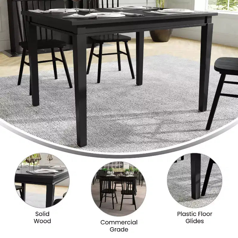 Mesa de comedor de madera maciza