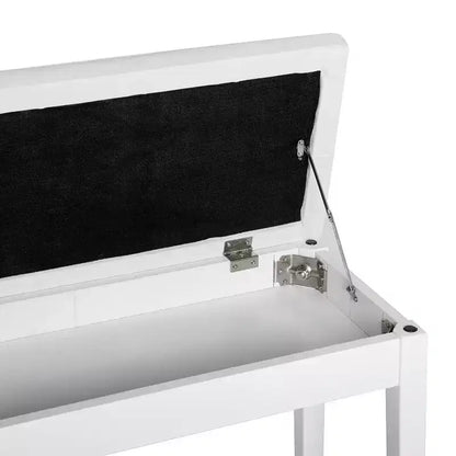 Banco de piano para 2 personas, estructura de madera de abedul con asiento acolchado de piel sintética
