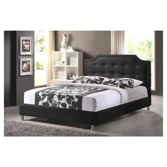 Estructura de cama tapizada tipo plataforma para adultos
