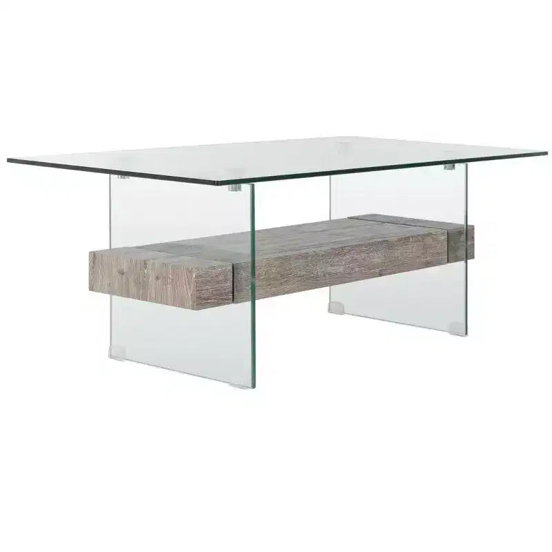 Mesa de centro moderna con estante inferior