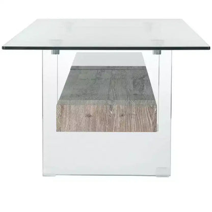 Mesa de centro moderna con estante inferior