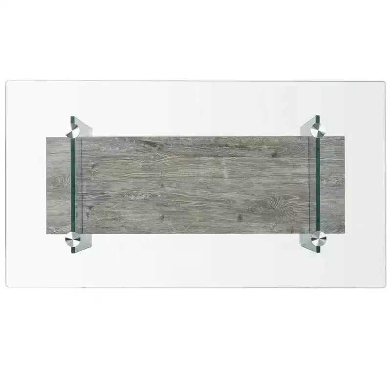 Mesa de centro moderna con estante inferior