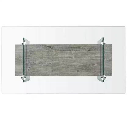 Mesa de centro moderna con estante inferior
