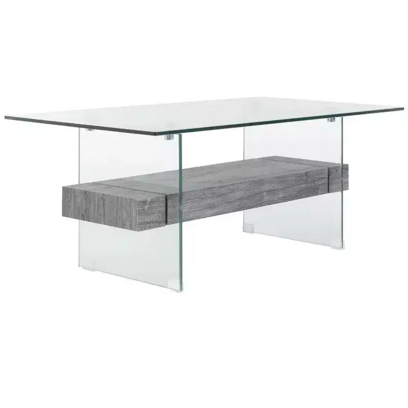 Mesa de centro moderna con estante inferior