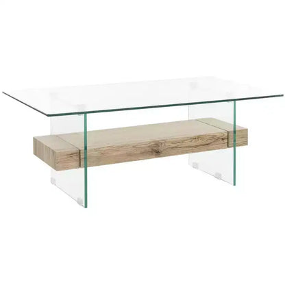 Mesa de centro moderna con estante inferior