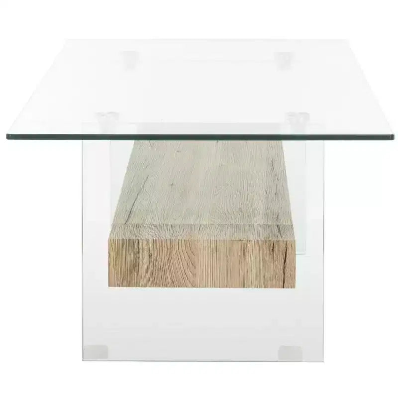 Mesa de centro moderna con estante inferior