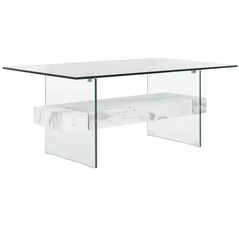 Mesa de centro moderna con estante inferior