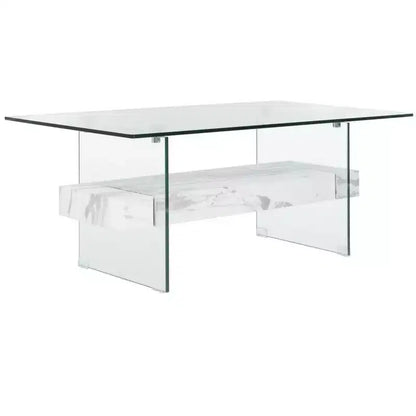 Mesa de centro moderna con estante inferior