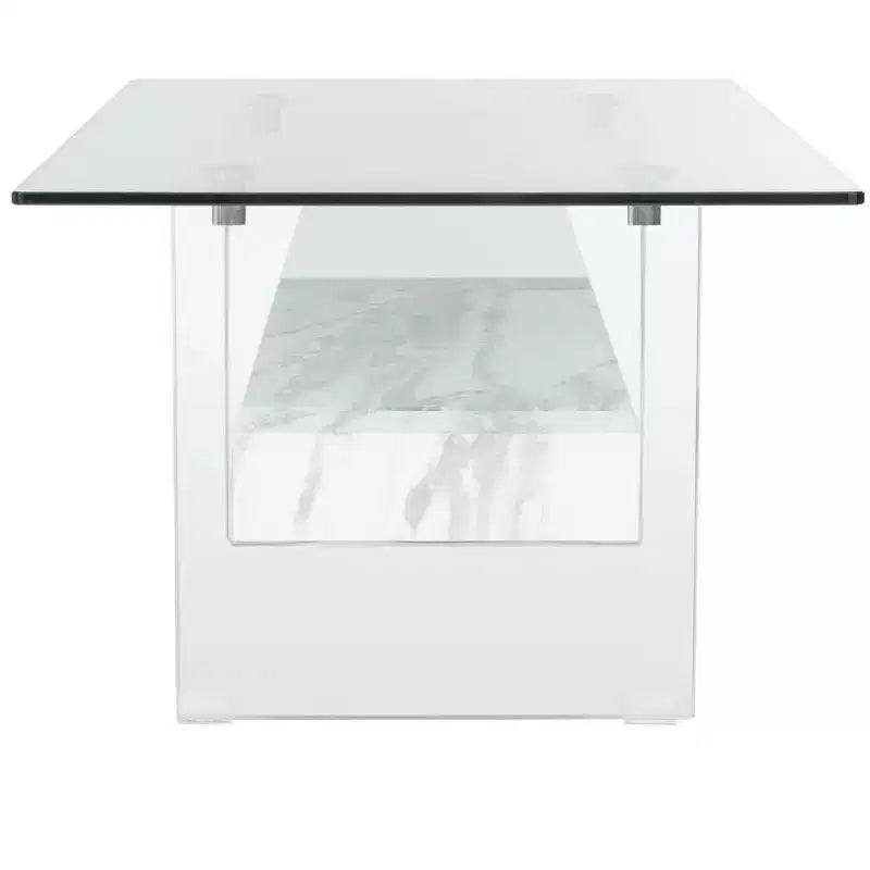 Mesa de centro moderna con estante inferior