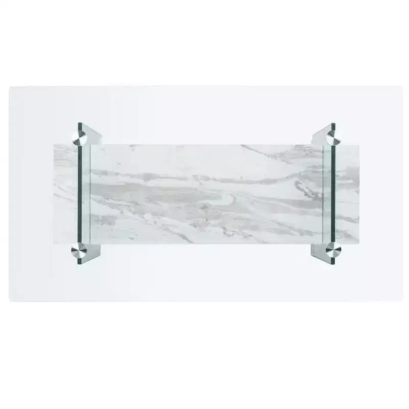 Mesa de centro moderna con estante inferior