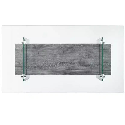 Mesa de centro moderna con estante inferior