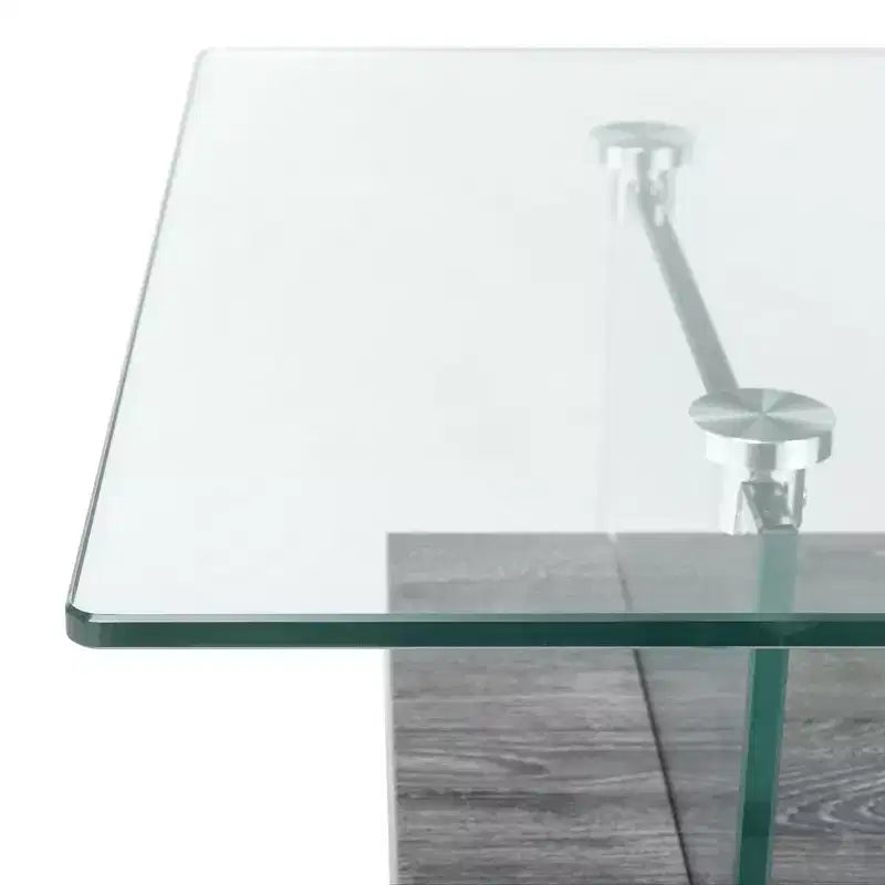 Mesa de centro moderna con estante inferior