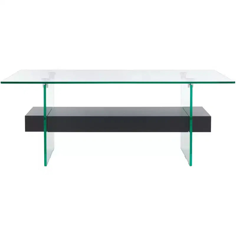 Mesa de centro moderna con estante inferior