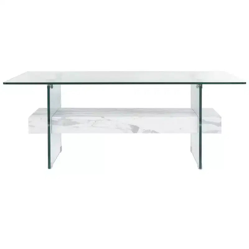 Mesa de centro moderna con estante inferior