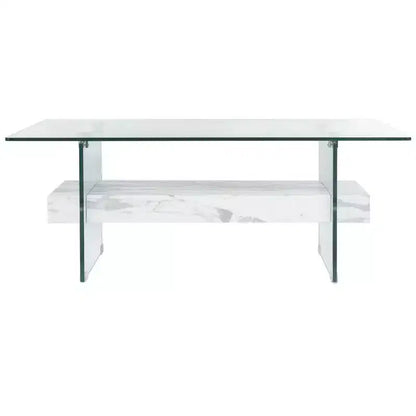 Mesa de centro moderna con estante inferior