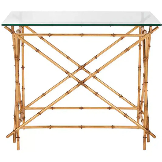 Mark Accent Table - FOX2511 - Gold/Clear - Safavieh Couture