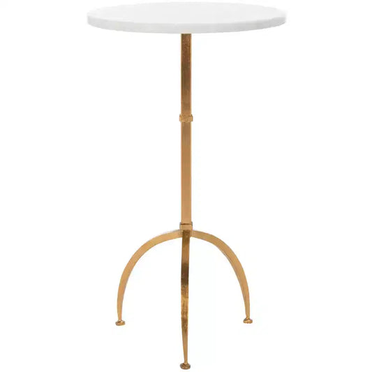 Myrna Accent Table - FOX2516 - Gold/White - Safavieh Couture