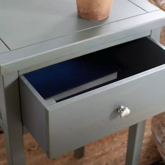 Mesa de noche con cajón de almacenamiento
