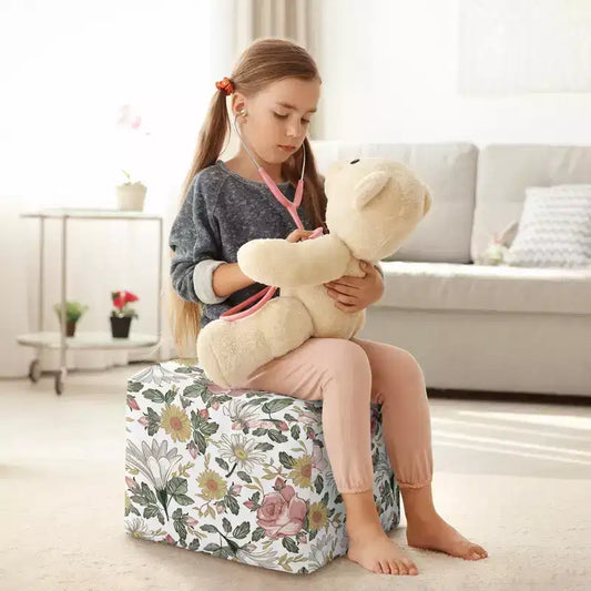 Funda para otomana/puf de tela sin relleno para niña